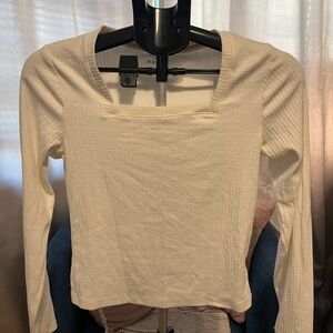 Old Navy Fitted Rib-Knit Long Sleeve Top